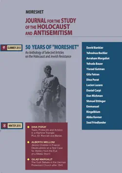 moreshet - the journal for the study journal of the holocaust and antisemitism book cover image