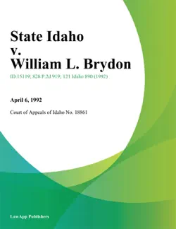 state idaho v. william l. brydon imagen de la portada del libro