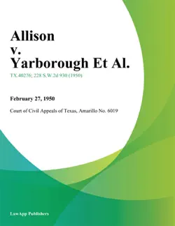 allison v. yarborough et al. book cover image