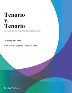 tenorio v. tenorio book cover image