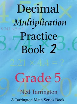 decimal multiplication practice book 2, grade 5 book cover image