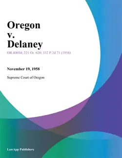 oregon v. delaney book cover image