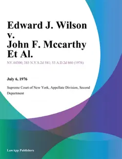 edward j. wilson v. john f. mccarthy et al. book cover image