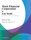 Mack Financial Corporation v. Lee Scott synopsis, comments