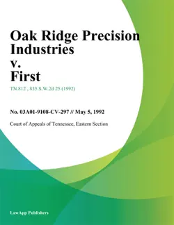 oak ridge precision industries v. first book cover image