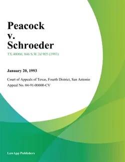 peacock v. schroeder imagen de la portada del libro