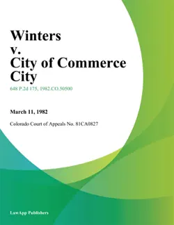 winters v. city of commerce city book cover image