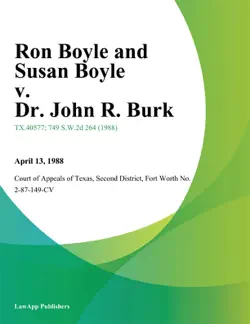 ron boyle and susan boyle v. dr. john r. burk imagen de la portada del libro