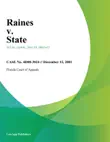 Raines v. State synopsis, comments