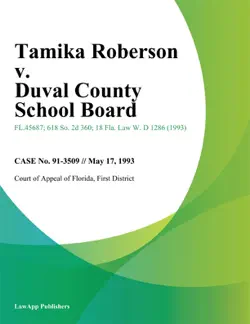 tamika roberson v. duval county school board imagen de la portada del libro