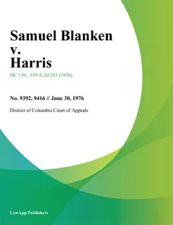 samuel blanken v. harris imagen de la portada del libro