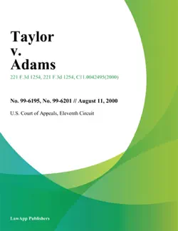taylor v. adams book cover image