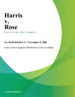 harris v. rose book cover image