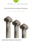Africa and Africans in the Books of Chronicles. sinopsis y comentarios