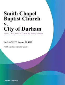 smith chapel baptist church v. city of durham book cover image
