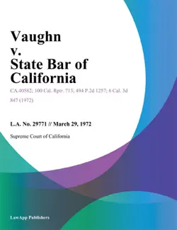 vaughn v. state bar of california book cover image