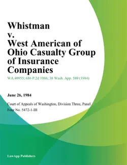 whistman v. west american of ohio casualty group of insurance companies book cover image