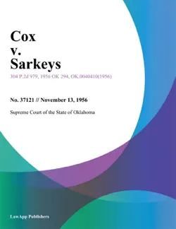 cox v. sarkeys imagen de la portada del libro