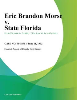 eric brandon morse v. state florida book cover image