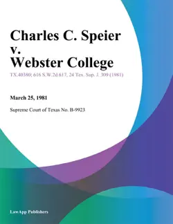 charles c. speier v. webster college book cover image