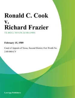 ronald c. cook v. richard frazier book cover image