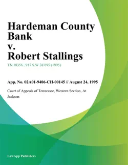 hardeman county bank v. robert stallings book cover image