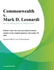 Commonwealth v. Mark D. Leonardi synopsis, comments
