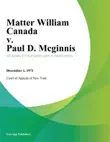Matter William Canada v. Paul D. Mcginnis synopsis, comments