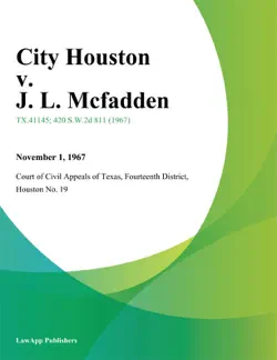 city houston v. j. l. mcfadden book cover image