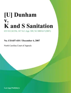 dunham v. k and s sanitation book cover image