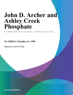 john d. archer and ashley creek phosphate book cover image
