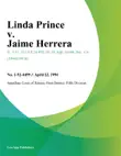 Linda Prince v. Jaime Herrera synopsis, comments