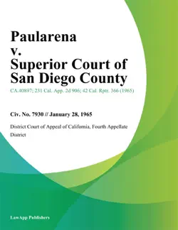 paularena v. superior court of san diego county book cover image