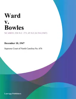 ward v. bowles book cover image