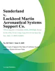 Sunderland v. Lockheed Martin Aeronautical Systems Support Co. synopsis, comments
