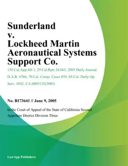 sunderland v. lockheed martin aeronautical systems support co. book cover image