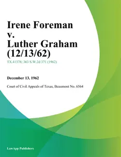 irene foreman v. luther graham book cover image