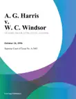 A. G. Harris v. W. C. Windsor synopsis, comments