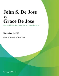 john s. de jose v. grace de jose imagen de la portada del libro