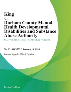 king v. durham county mental health developmental disabilities and substance abuse authority imagen de la portada del libro