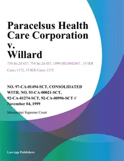 paracelsus health care corporation v. willard book cover image