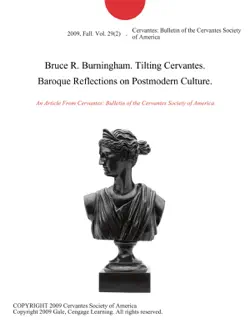 bruce r. burningham. tilting cervantes. baroque reflections on postmodern culture. imagen de la portada del libro