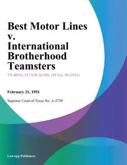 best motor lines v. international brotherhood teamsters book cover image