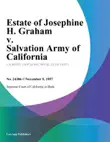 Estate of Josephine H. Graham v. Salvation Army of California synopsis, comments