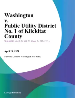 washington v. public utility district no. 1 of klickitat county imagen de la portada del libro