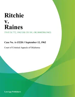 ritchie v. raines book cover image