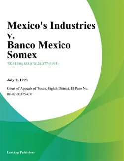 mexicos industries v. banco mexico somex book cover image
