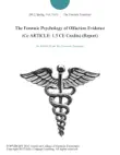 The Forensic Psychology of Olfaction Evidence (Ce ARTICLE: 1.5 CE Credits) (Report) sinopsis y comentarios