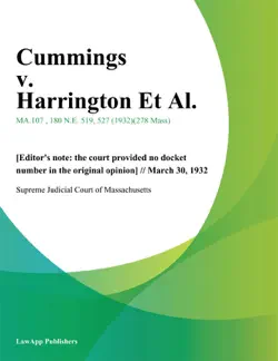 cummings v. harrington et al. book cover image