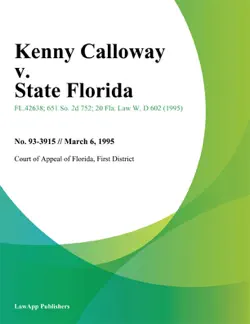 kenny calloway v. state florida imagen de la portada del libro